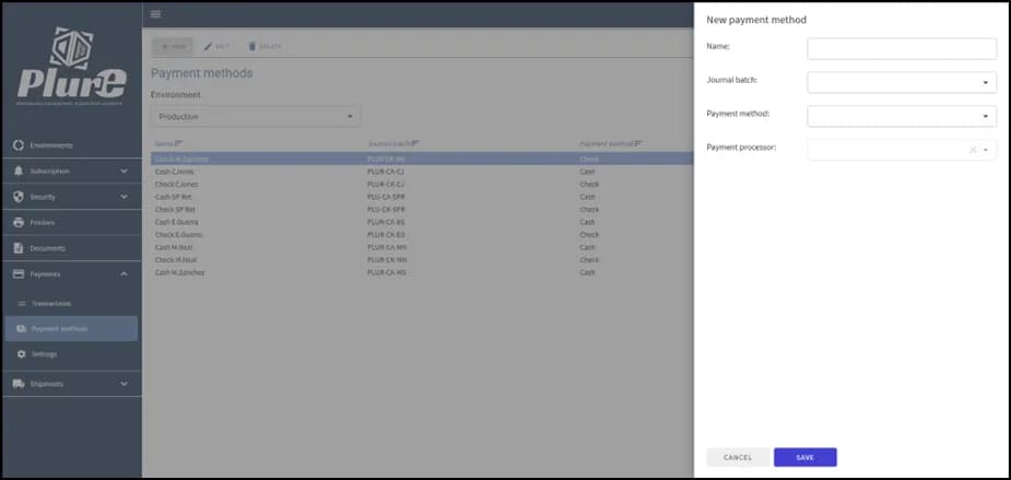 Create payment method form