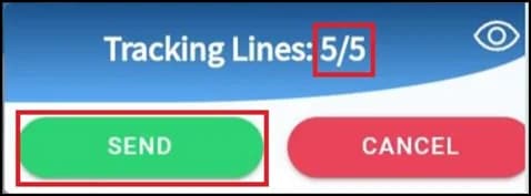 Send button enabled after all serials are scanned