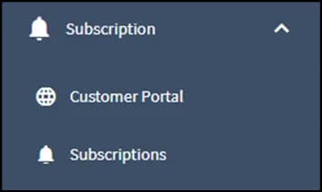 Subscription section with the Customer Portal link