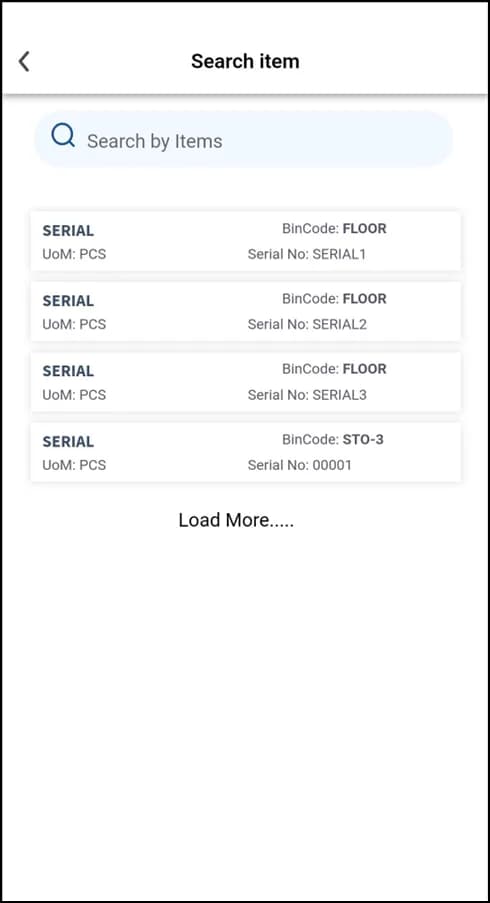 Selecting picked items to include in the package