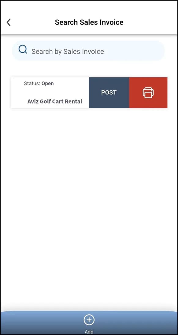 Sales invoice opened in Business Central