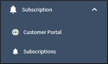 Subscription section with the Customer Portal link