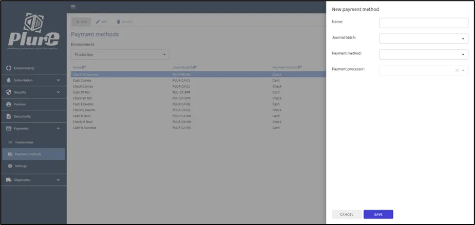 Create payment method form