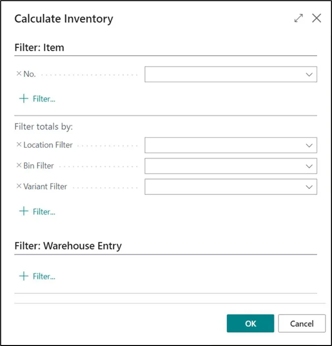 Physical Inventory Journal lines after Calculate Inventory