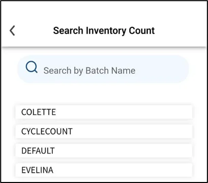 Batch selection list