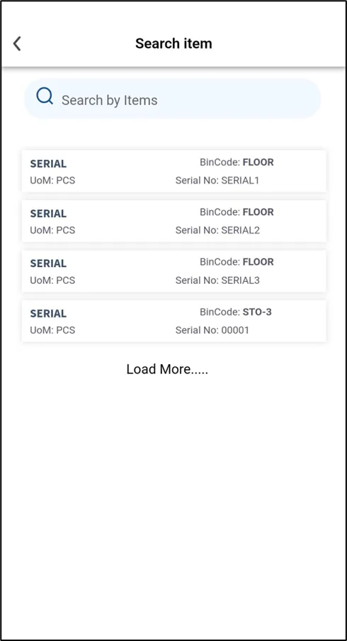 Selecting picked items to include in the package
