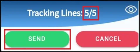 Send button enabled after all serials are scanned